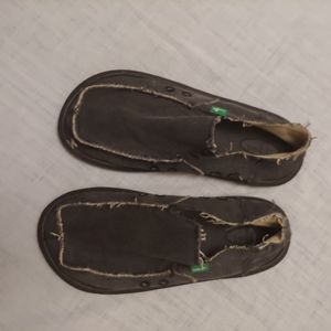 Sanuk China gray/black Chiba Sidewalk Surfer Sz 8